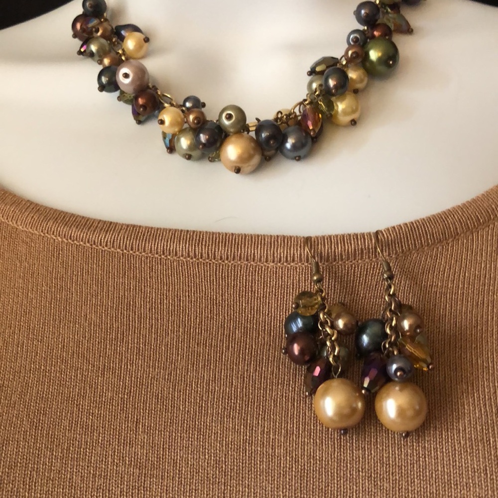 Handmade Beaded Necklace & Earring Set